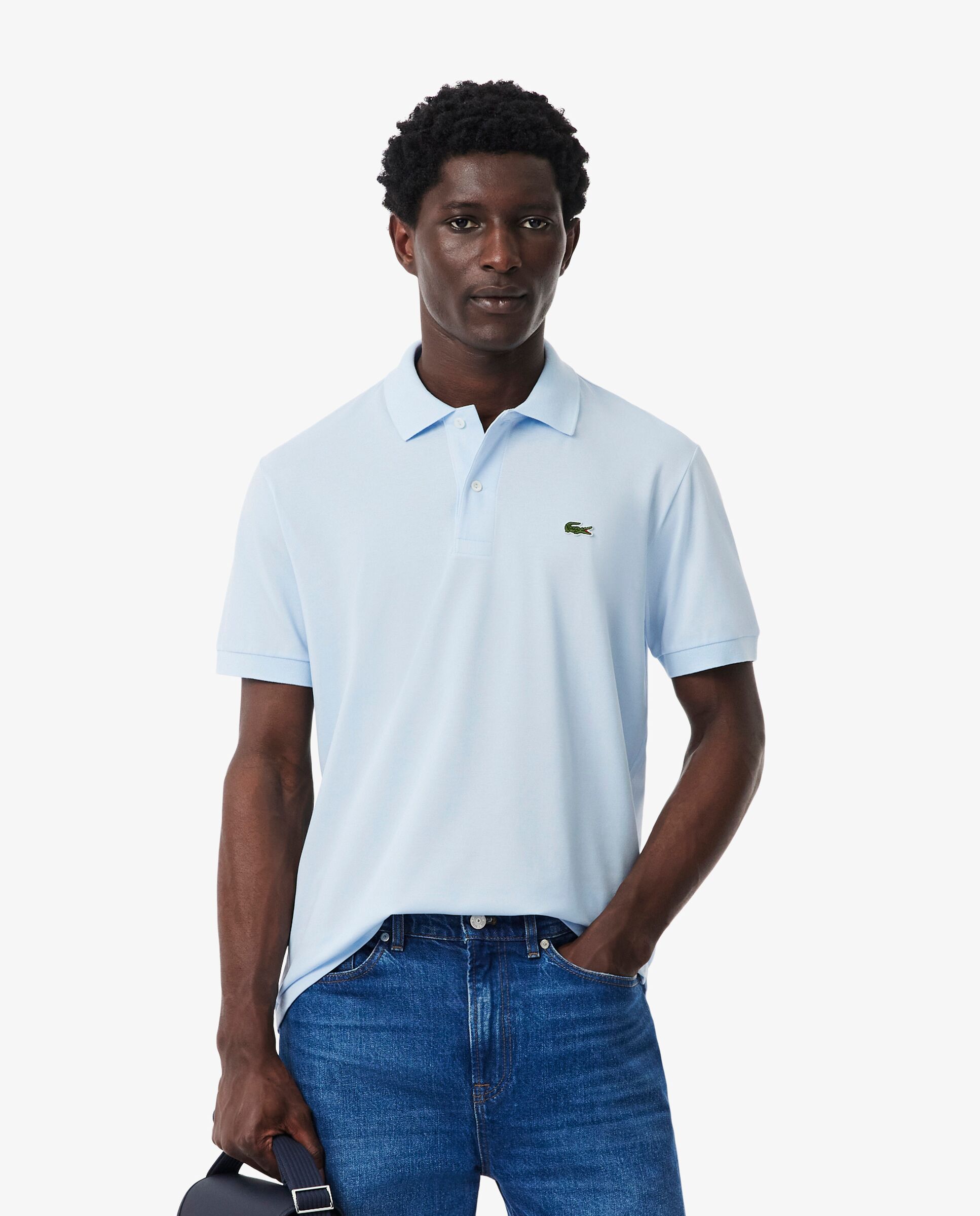 Imagen 0 de Polo de hombre de corte clásico LIGHT de manga corta Esmeralda Azul