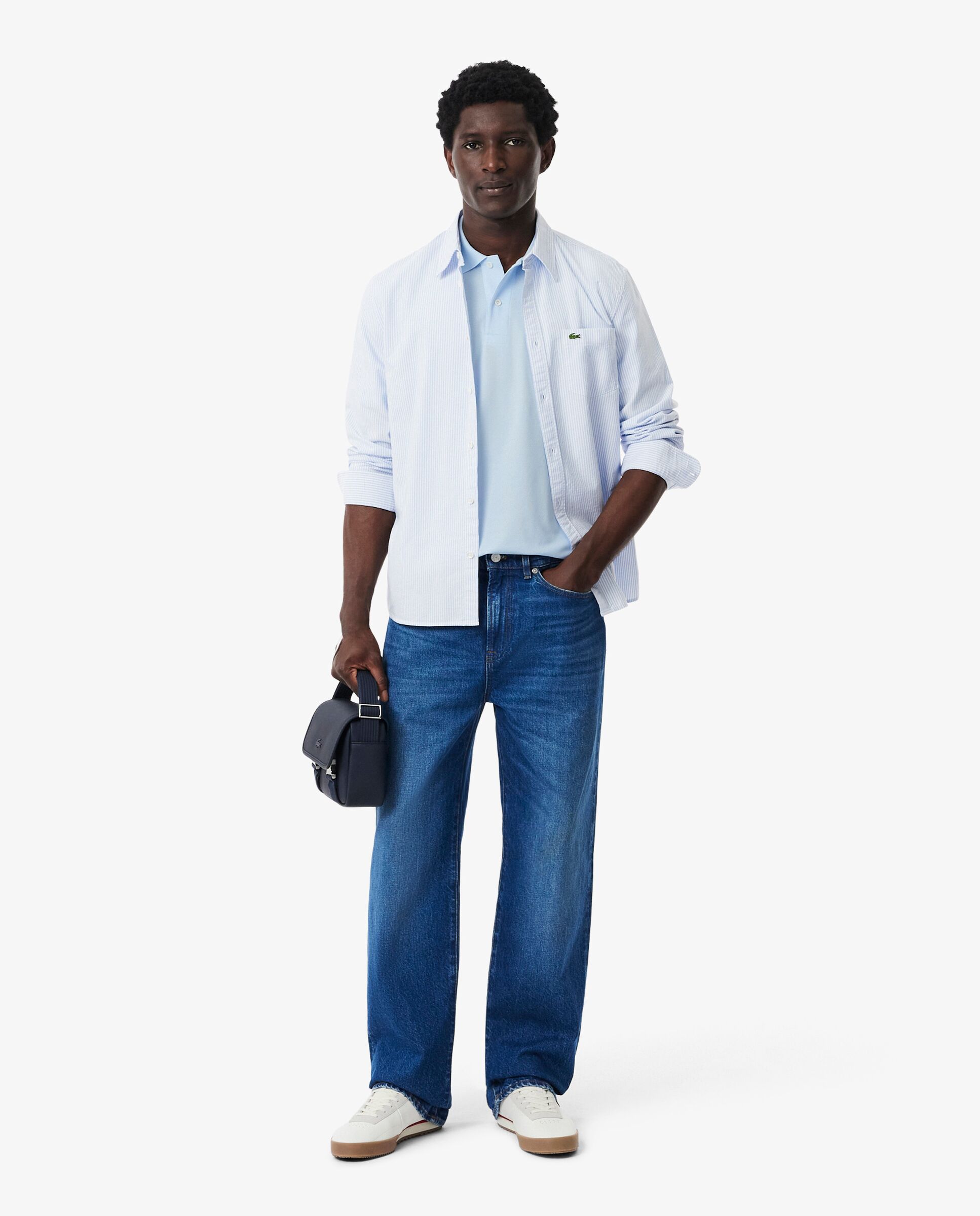 Polo de hombre de corte clásico LIGHT de manga corta - Lacoste - Beige Esmeralda Azul-4