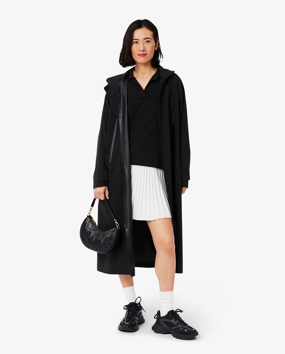 Polo de mujer de corte holgado de piqué vaporoso en negro de manga corta - Lacoste - Negro Negro-4