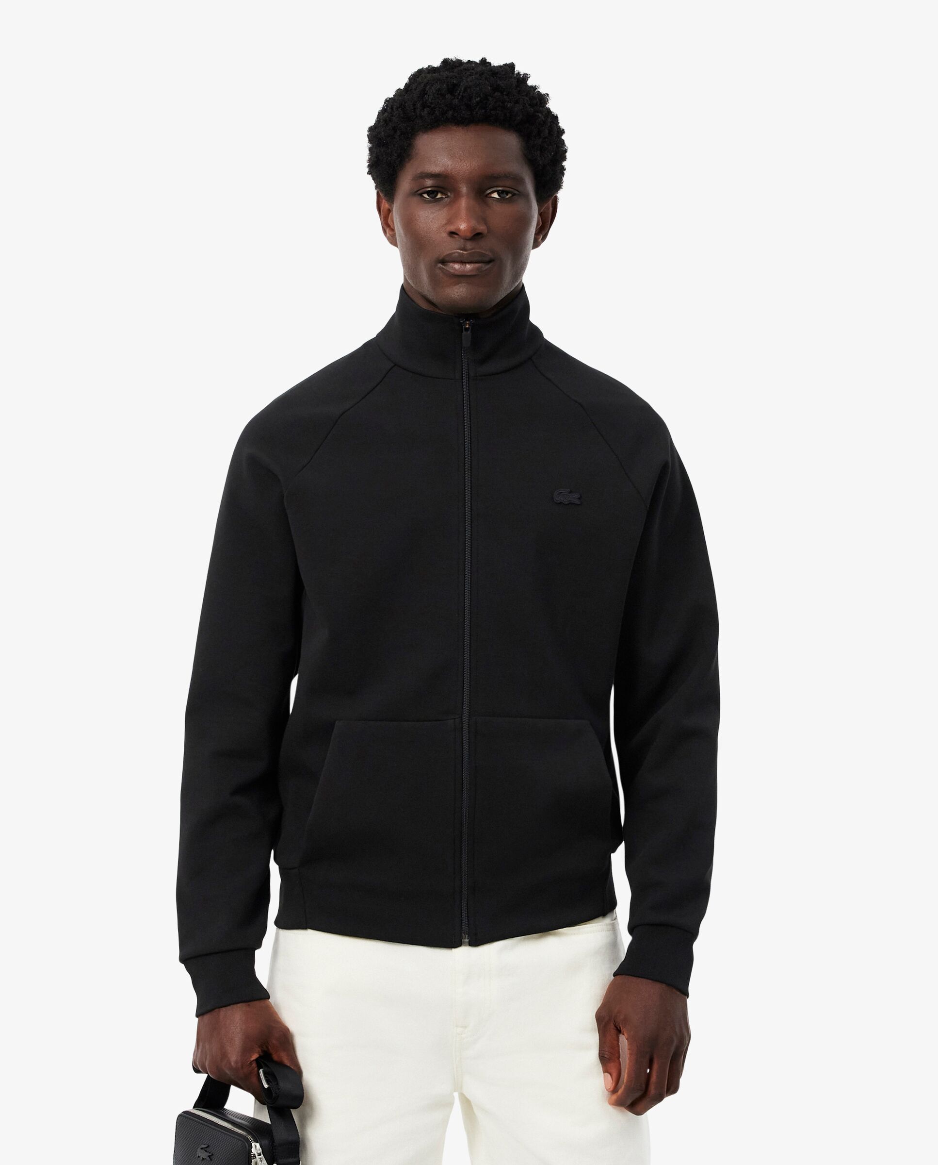 Lacoste - Sudadera de hombre con cremallera de punto Jersey de doble cara.