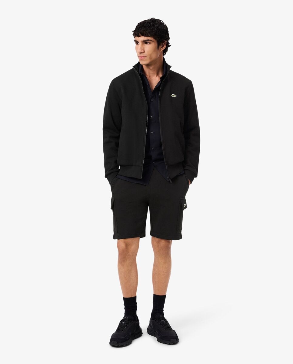 Lacoste - Pantalón de hombre corto cargo de felpa de algodón.