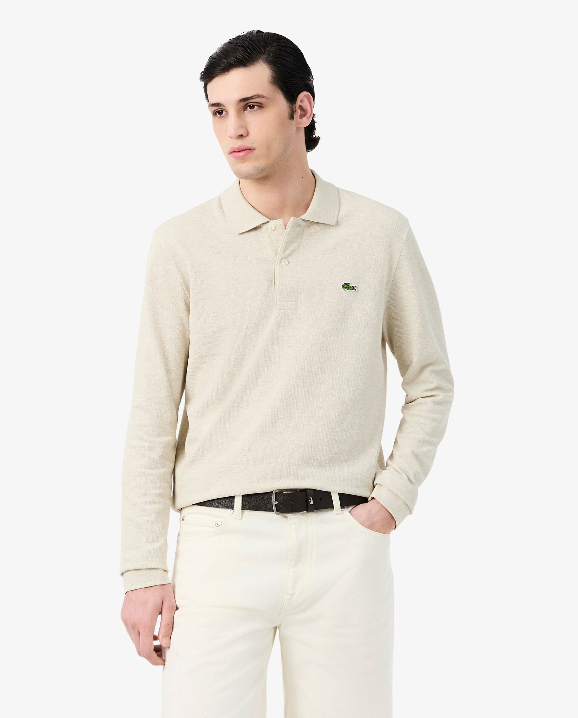 Imagen 1 de Polo de hombre de corte clásico de manga larga - Lacoste - Natural Natural