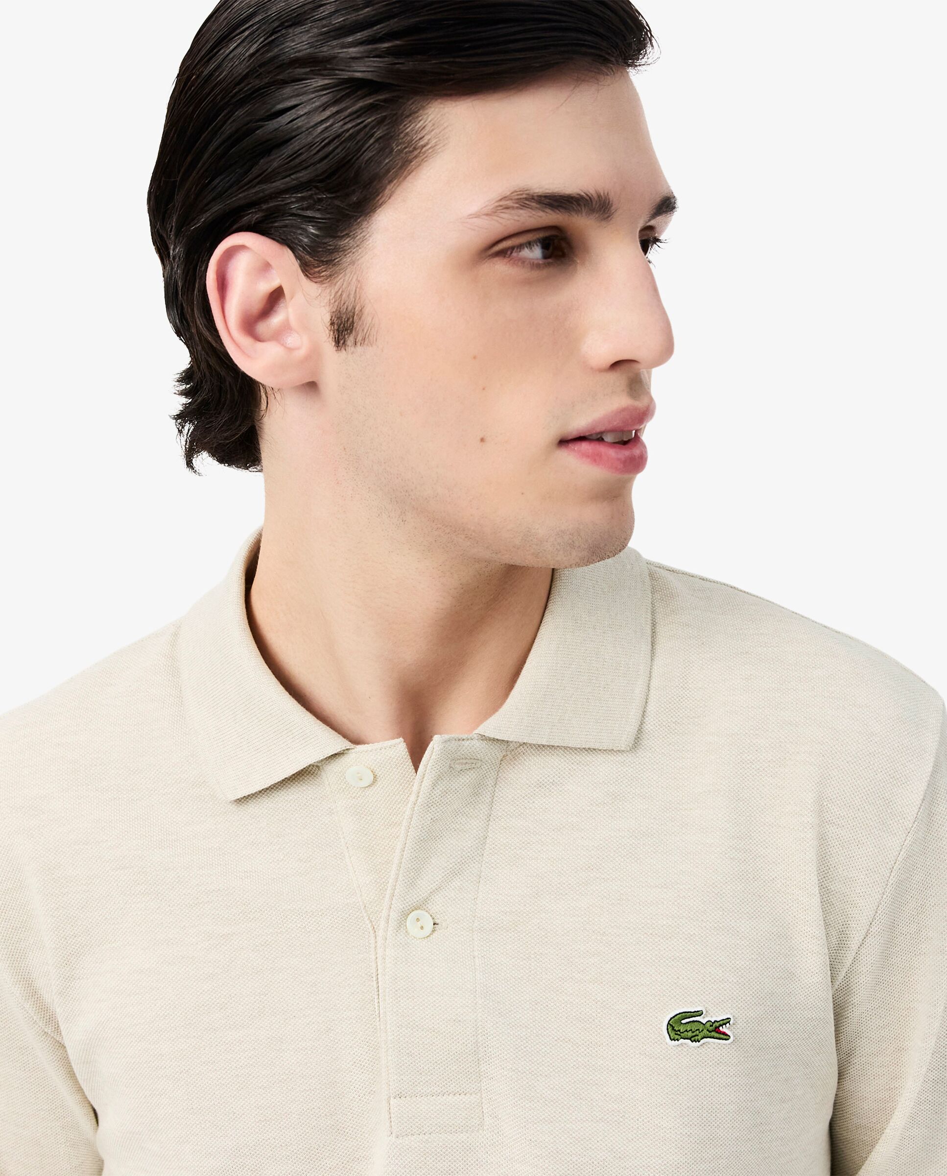 Imagen 3 de Polo de hombre de corte clásico de manga larga - Lacoste - Natural Natural