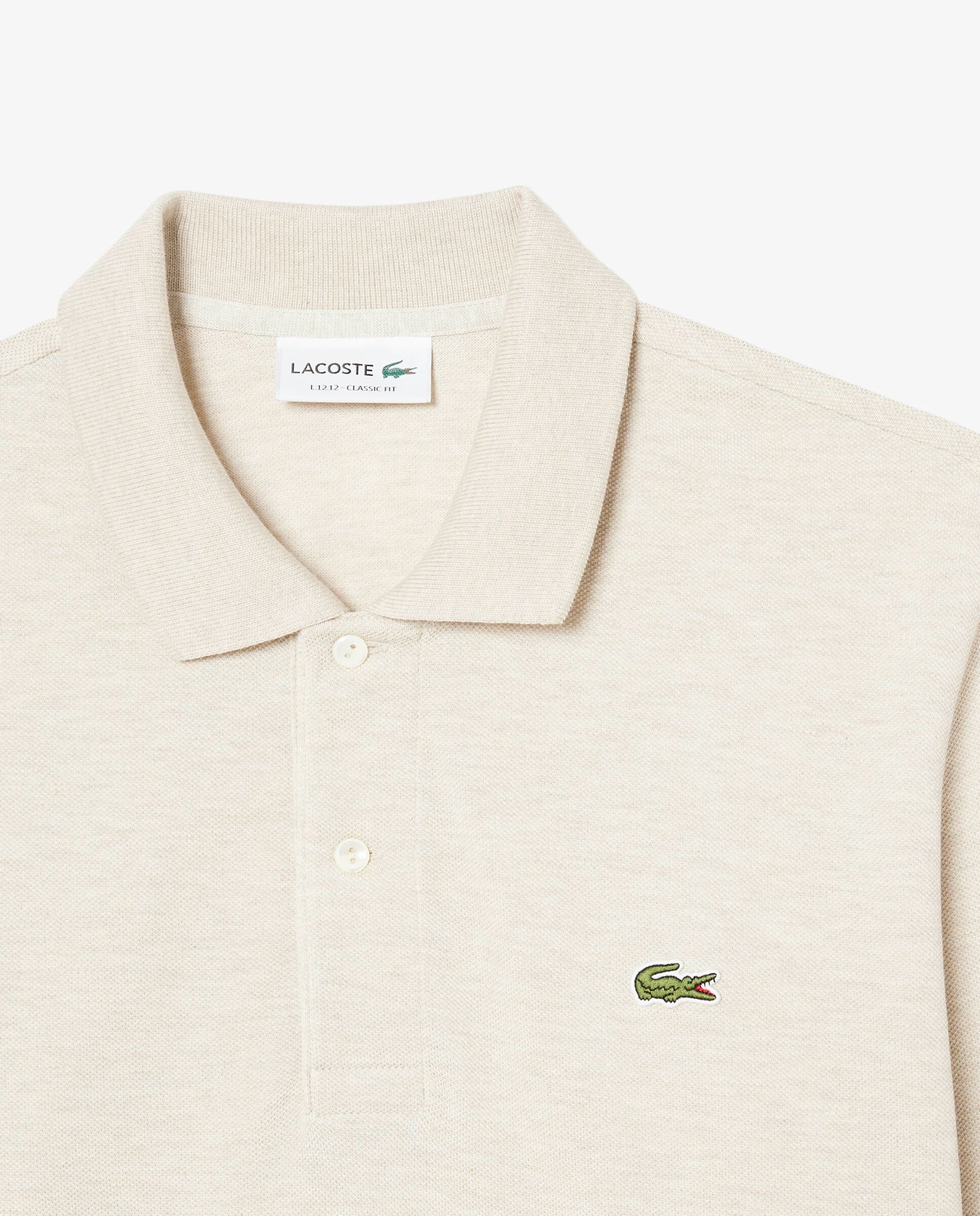 Imagen 4 de Polo de hombre de corte clásico de manga larga - Lacoste - Natural Natural