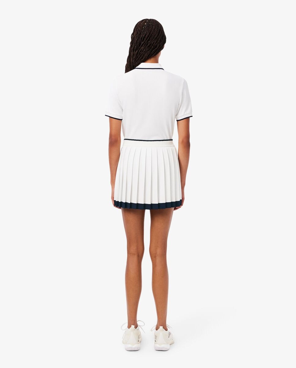 Falda de tenis elástica clásica ultra dry en blanco - Lacoste - Azul marino Azul marino-2