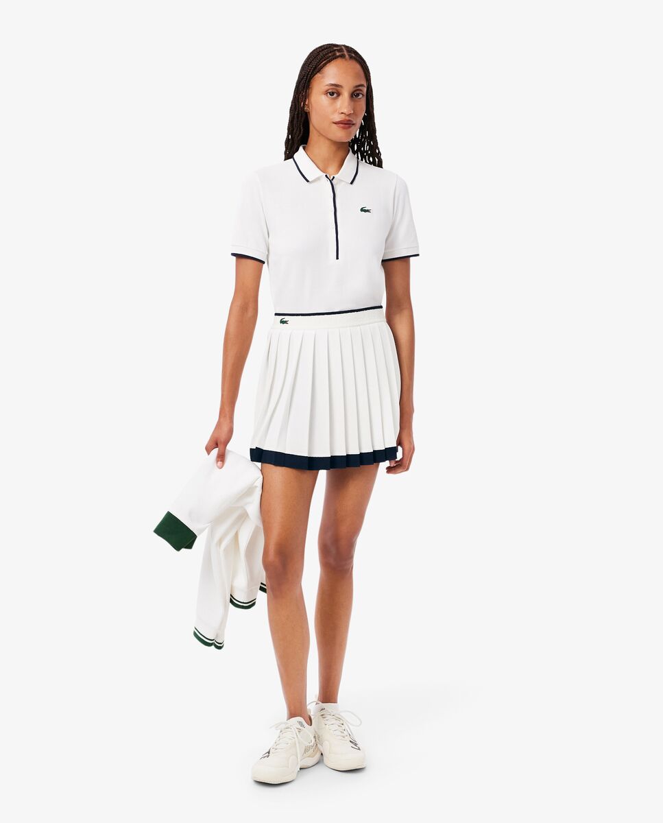 Falda de tenis elástica clásica ultra dry en blanco - Lacoste - Azul marino Azul marino-4