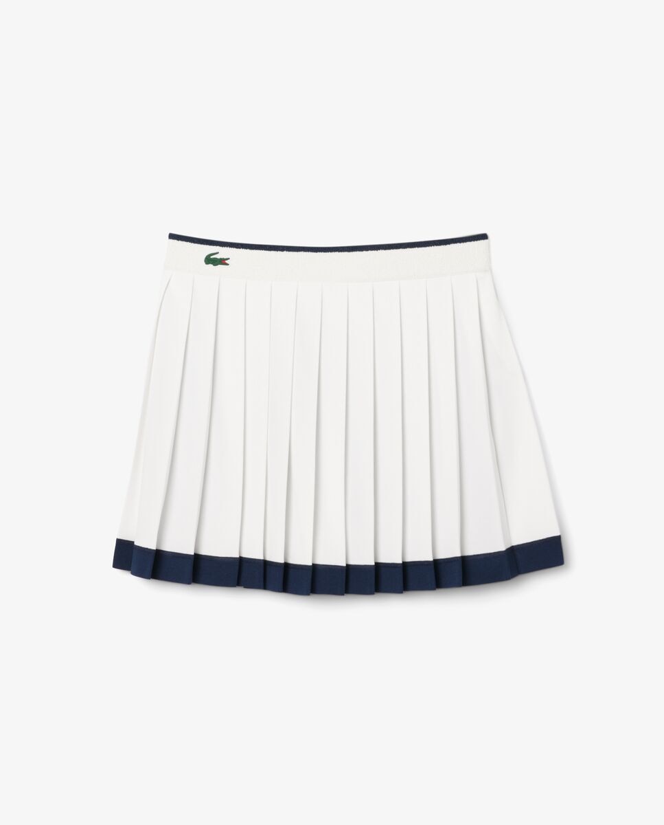 Falda de tenis elástica clásica ultra dry en blanco - Lacoste - Azul marino Azul marino-6