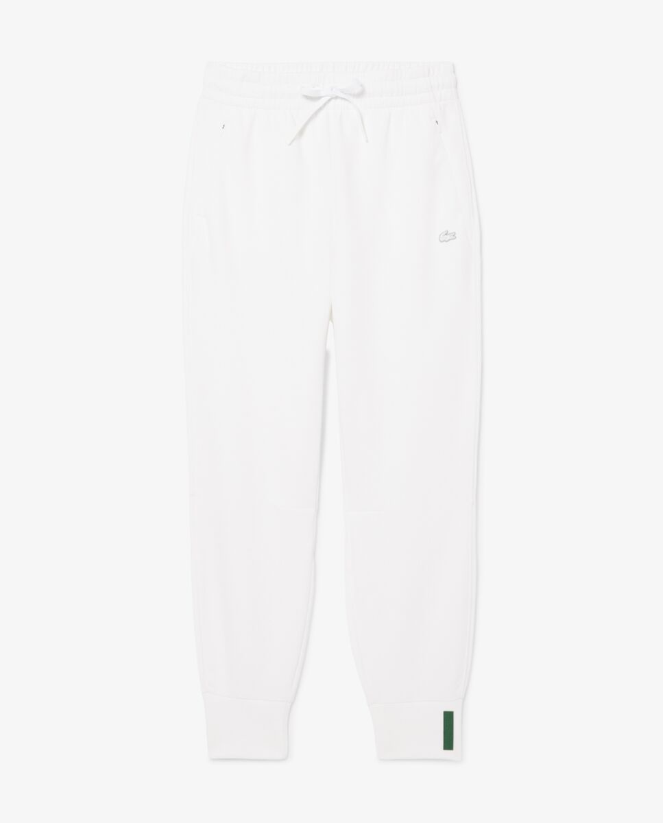 Jogger de mujer ajustado de felpa de algodón - Lacoste - Blanco Blanco-6