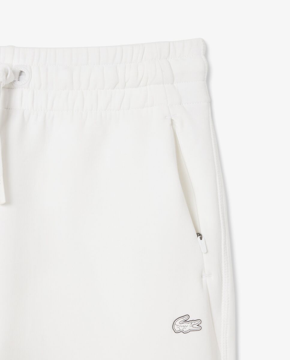 Jogger de mujer ajustado de felpa de algodón - Lacoste - Blanco Blanco-5