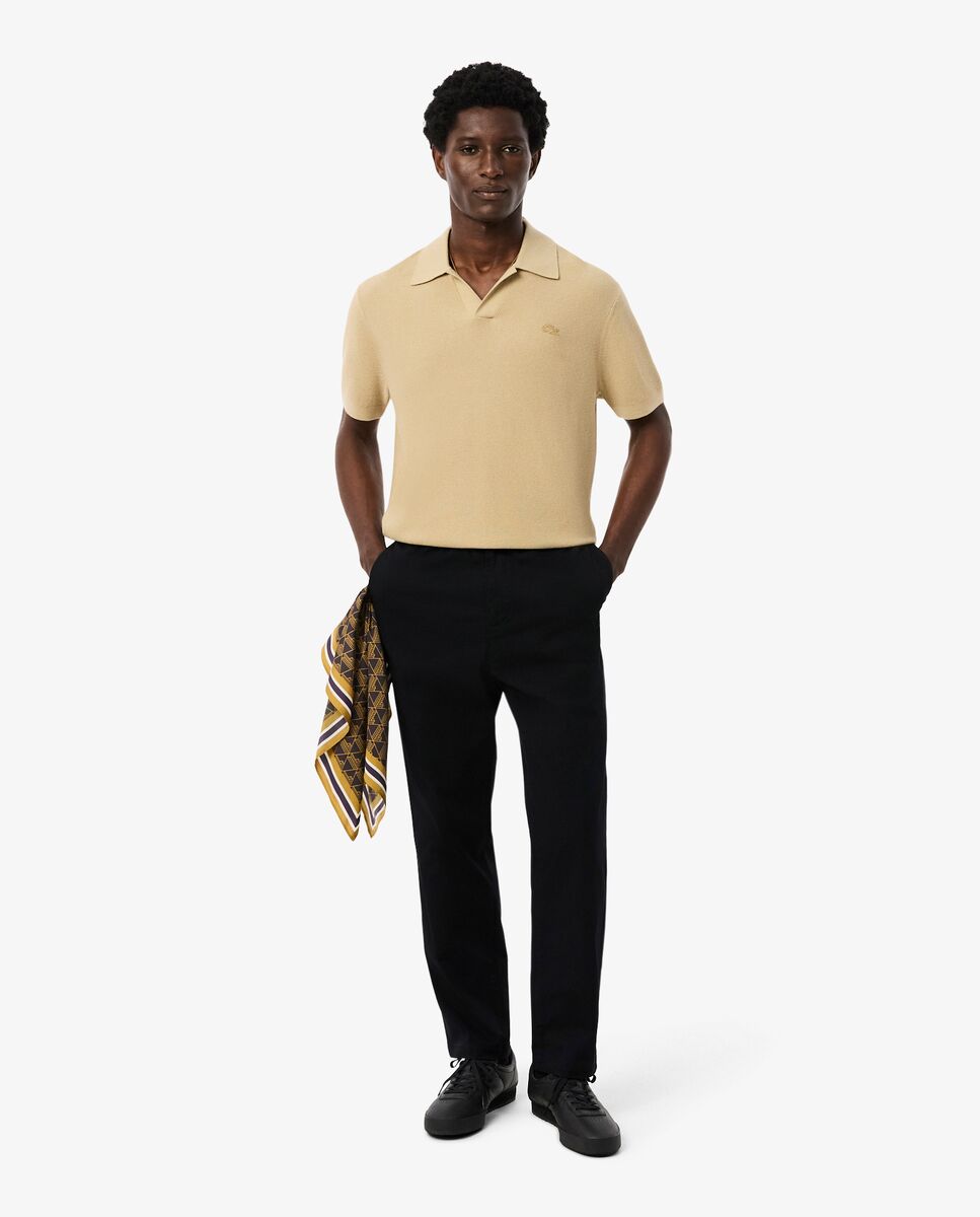Pantalones joggers de hombre de corte regular - Lacoste - Marrón claro Negro-1