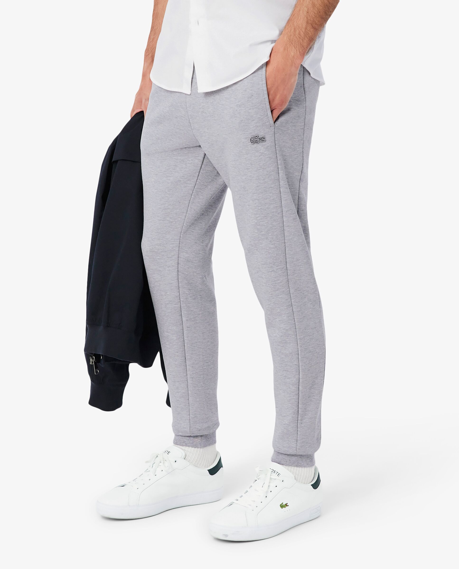 Imagen 3 de Pantalón de hombre de chánda ajustado de punto jersey - Lacoste - Gris oscuro Gris oscuro