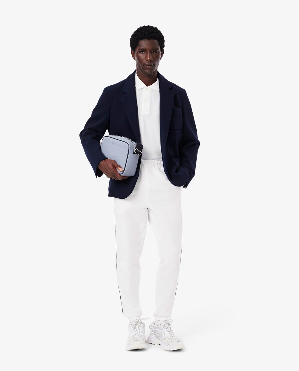 Pantalón de hombre de chándal con ribete de logotipo - Lacoste - Blanco Blanco-4