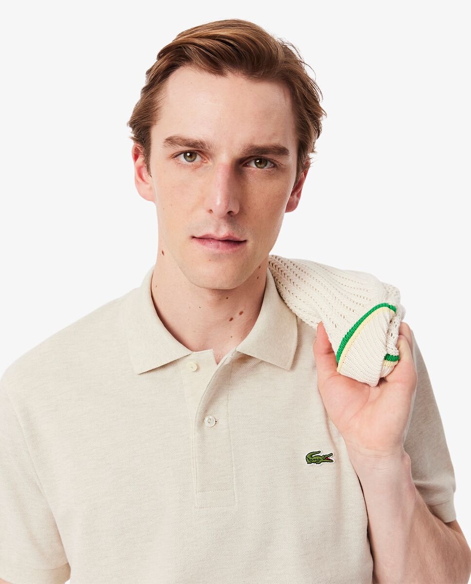 Polo de hombre jaspeado de corte clásico - Lacoste - Natural Natural-3