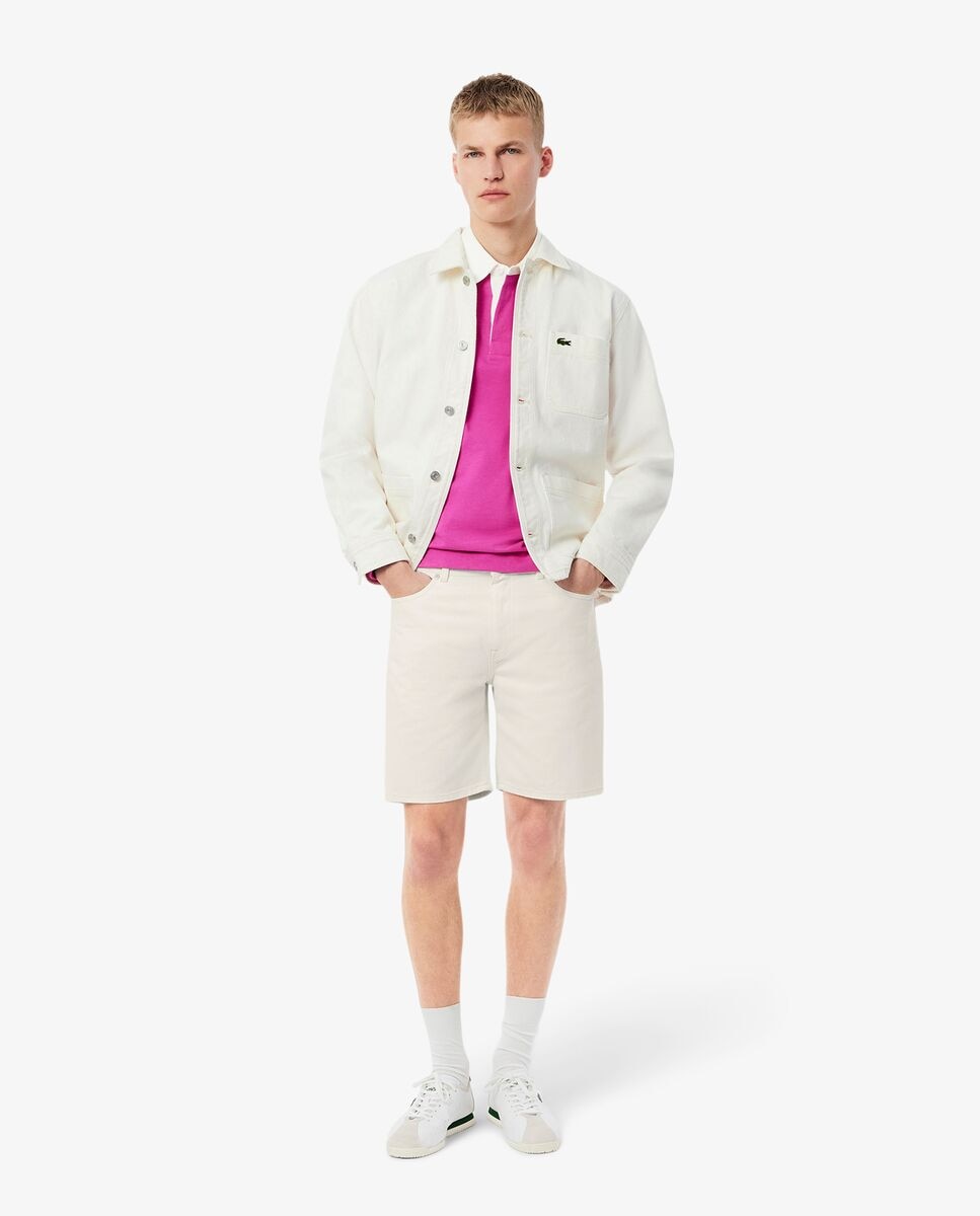 Bermudas de hombre denim de corte recto en azul - Lacoste - Gris claro Gris claro-4
