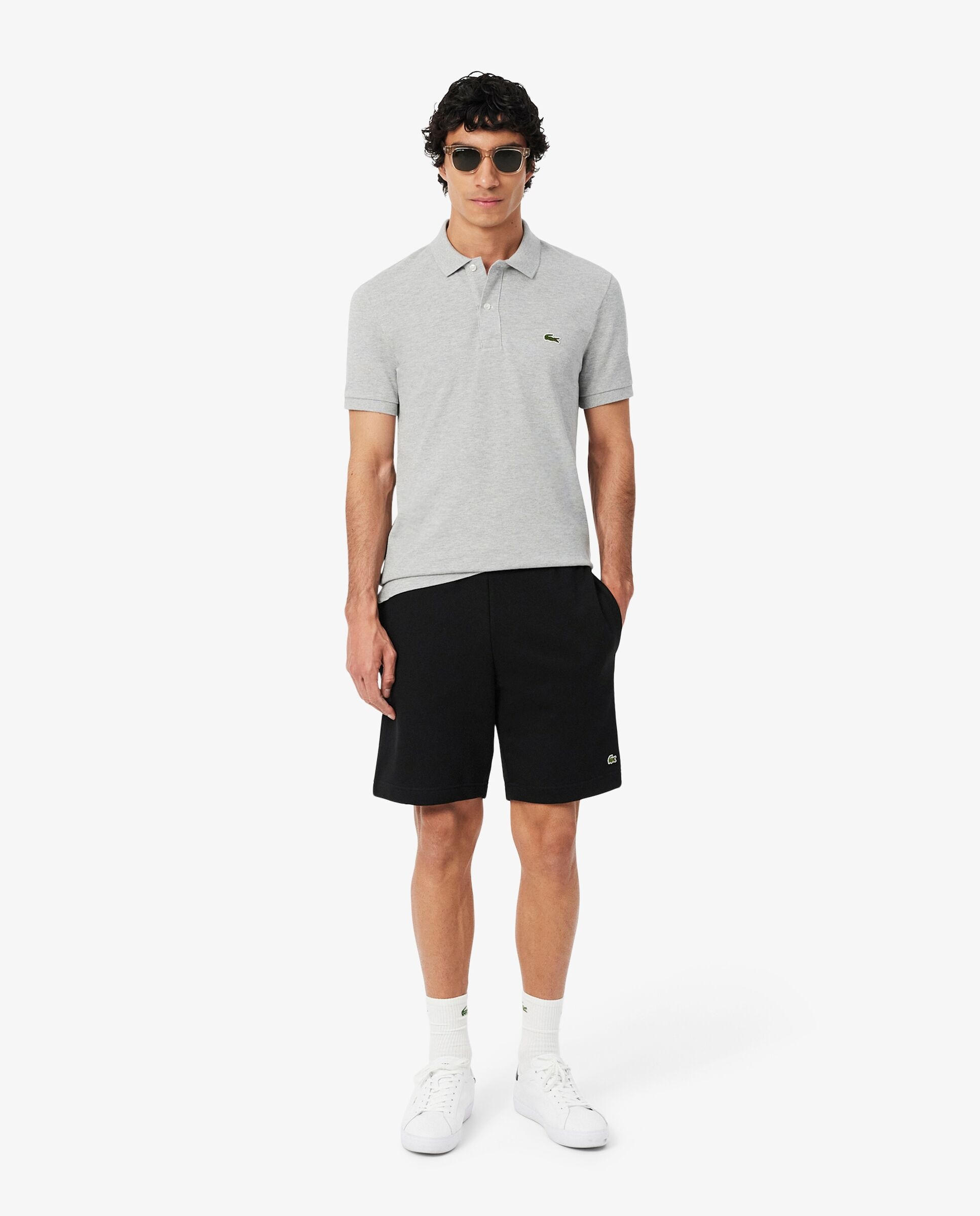 Bermudas de hombre en felpa - Lacoste - Negro Negro-1