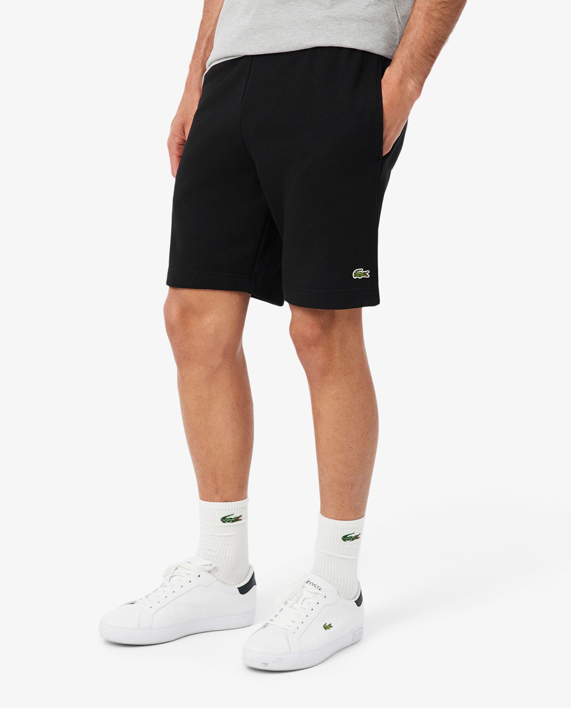 Bermudas de hombre en felpa - Lacoste - Negro Negro-3