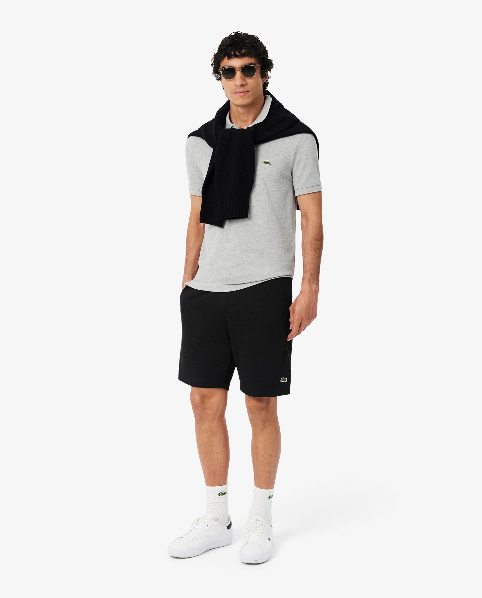 Bermudas de hombre en felpa - Lacoste - Negro Negro-4