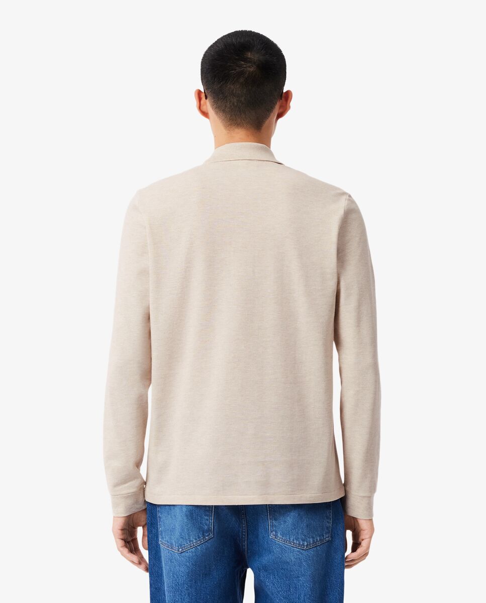 Polo de hombre de corte clásico de manga larga - Lacoste - Beige Beige-2