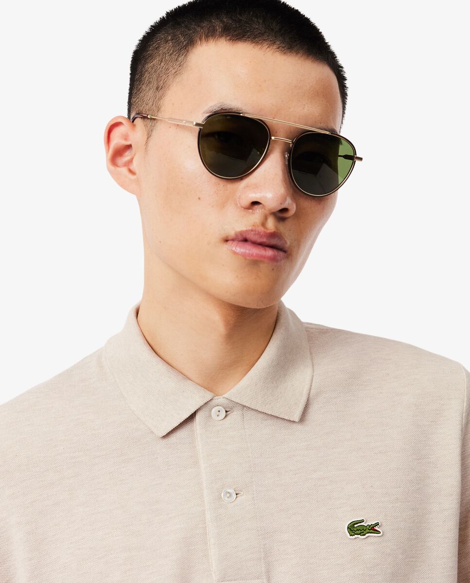 Polo de hombre de corte clásico de manga larga - Lacoste - Beige Beige-3