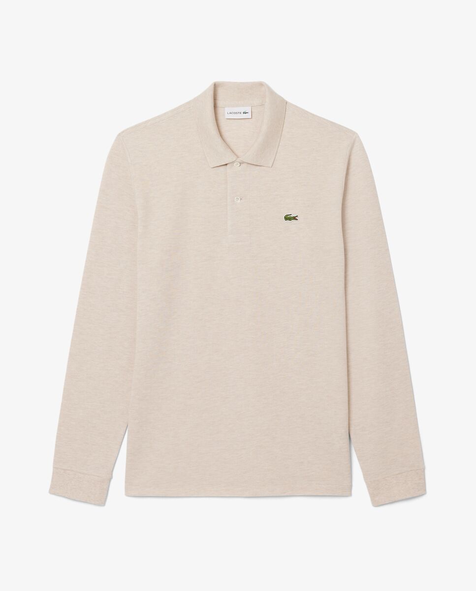 Polo de hombre de corte clásico de manga larga - Lacoste - Beige Beige-6