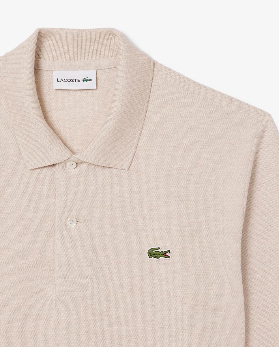Polo de hombre de corte clásico de manga larga - Lacoste - Beige Beige-5