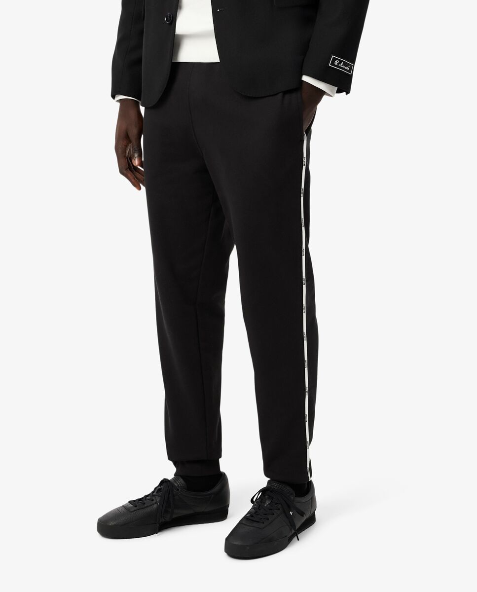 Pantalón de hombre de chándal con ribete de logotipo - Lacoste - Negro Negro-3
