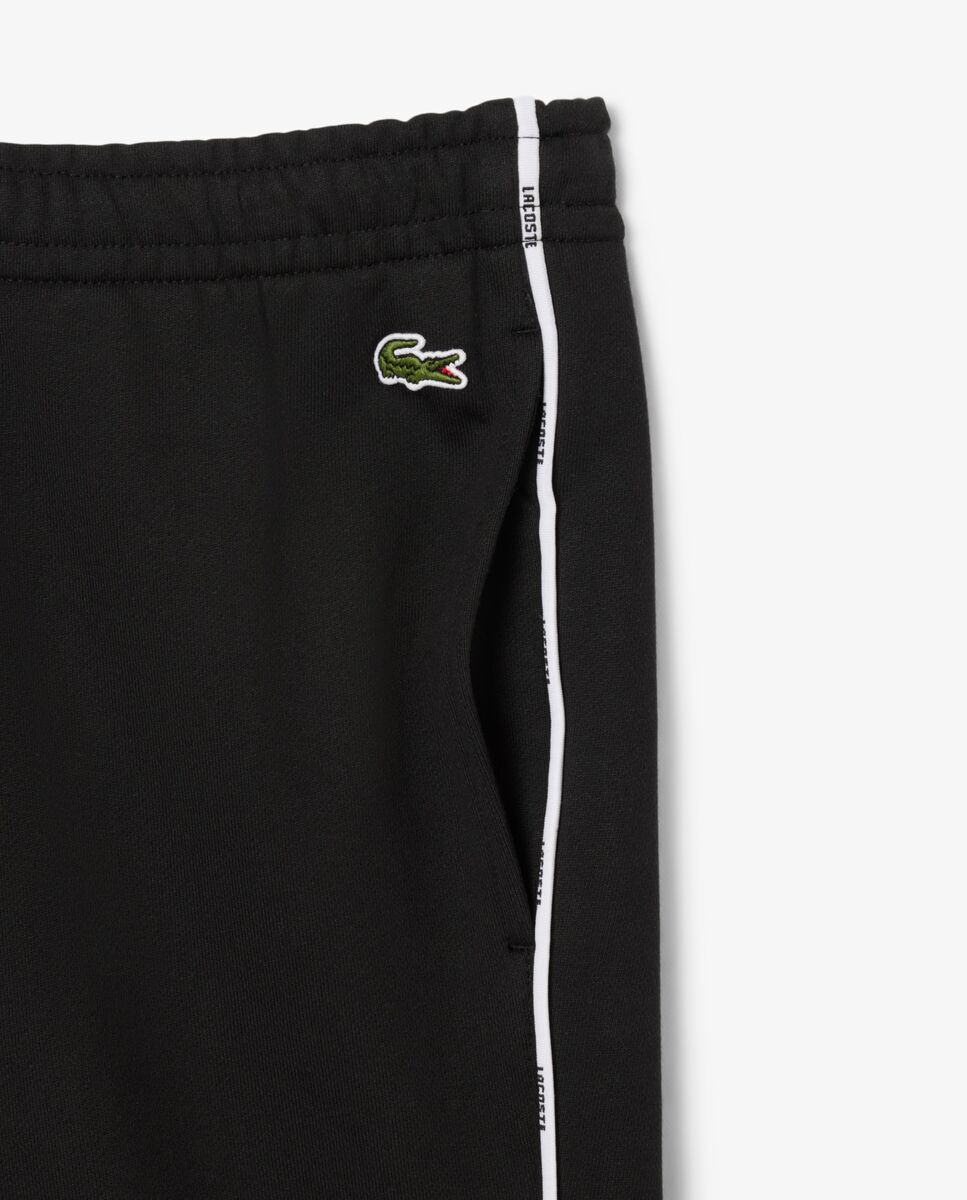 Pantalón de hombre de chándal con ribete de logotipo - Lacoste - Negro Negro-5