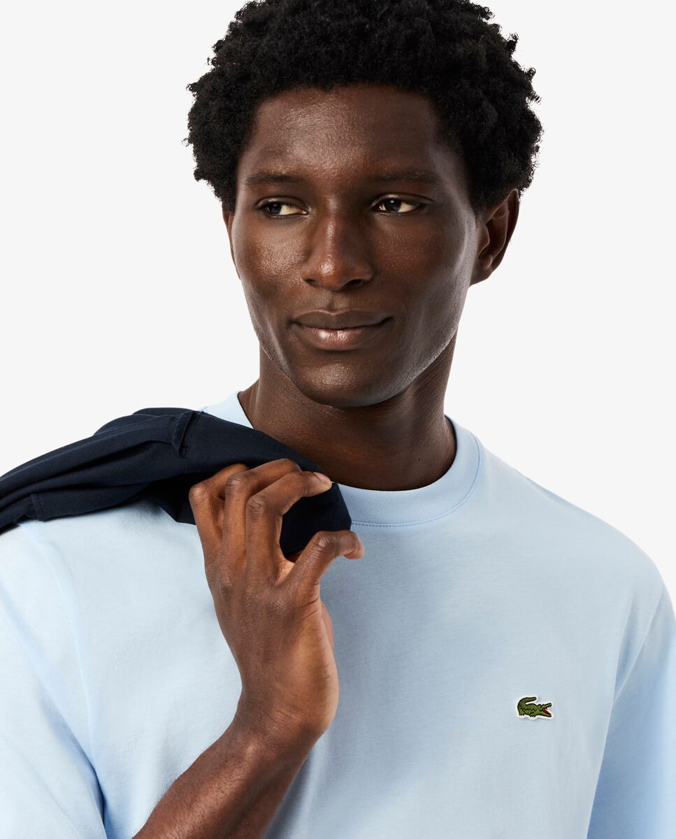 Camiseta de hombre de algodón de manga corta - Lacoste - Azul claro Azul claro-3