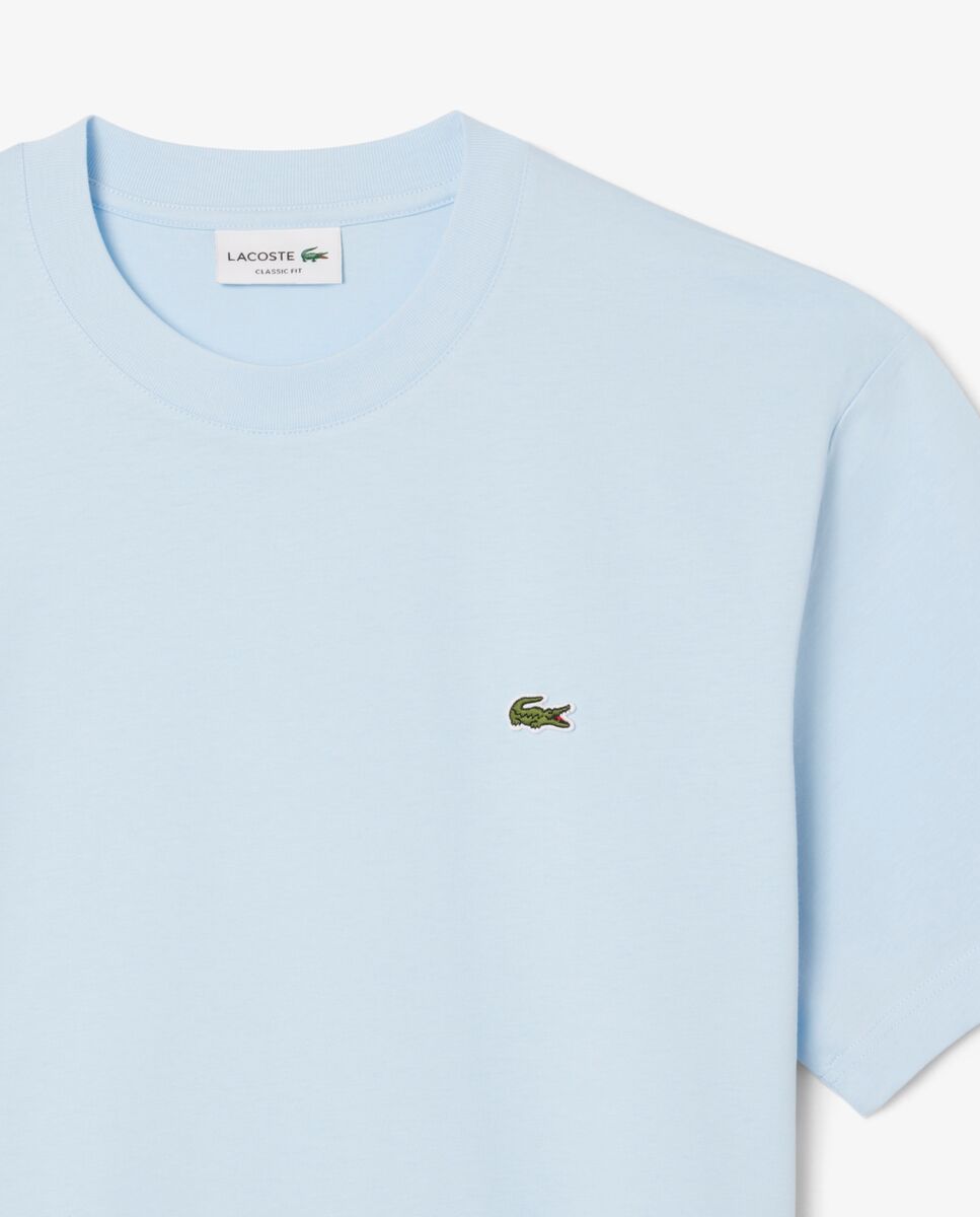 Camiseta de hombre de algodón de manga corta - Lacoste - Azul claro Azul claro-5