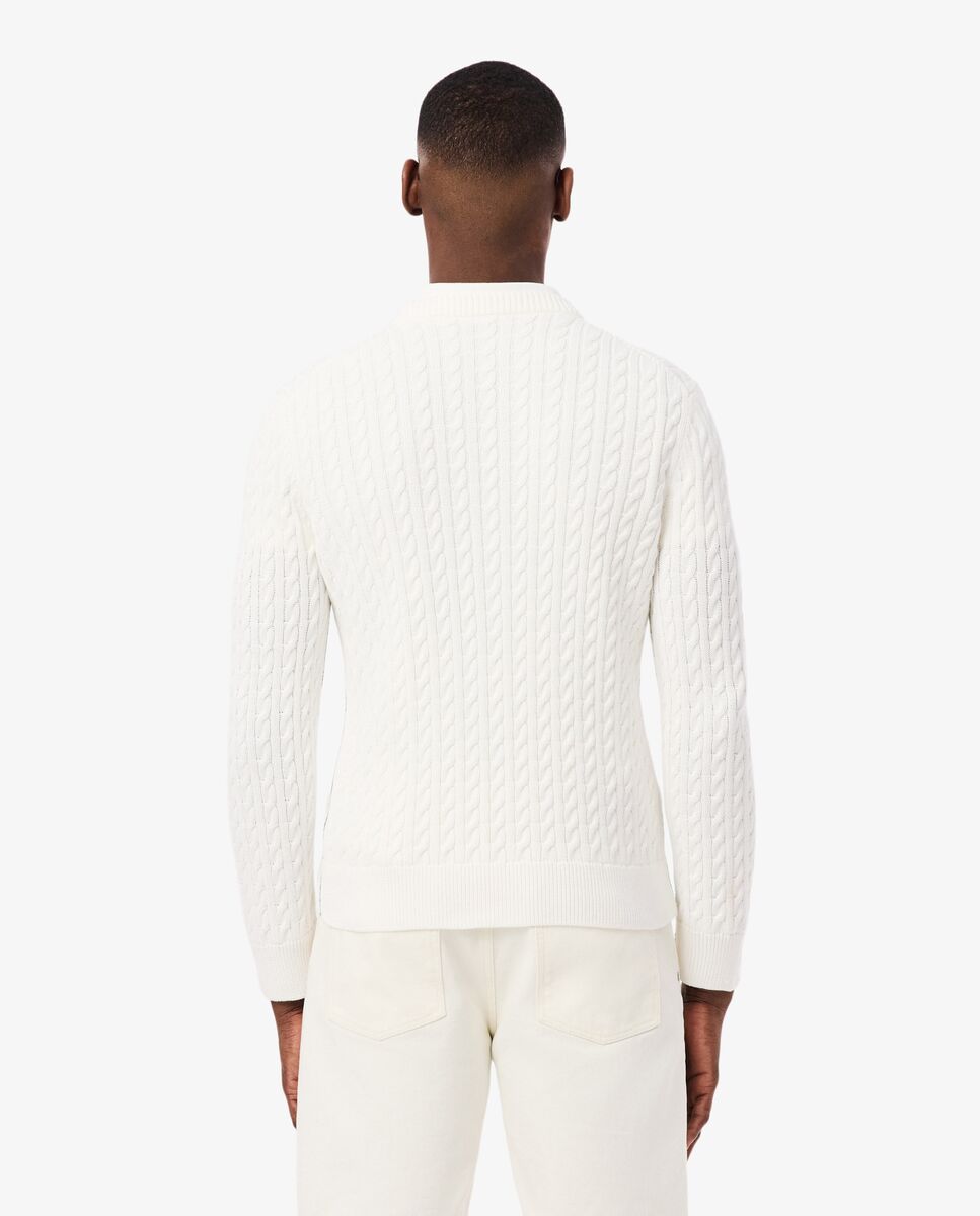 Jersey de hombre de algodón de punto de ochos - Lacoste - Blanco Blanco-2