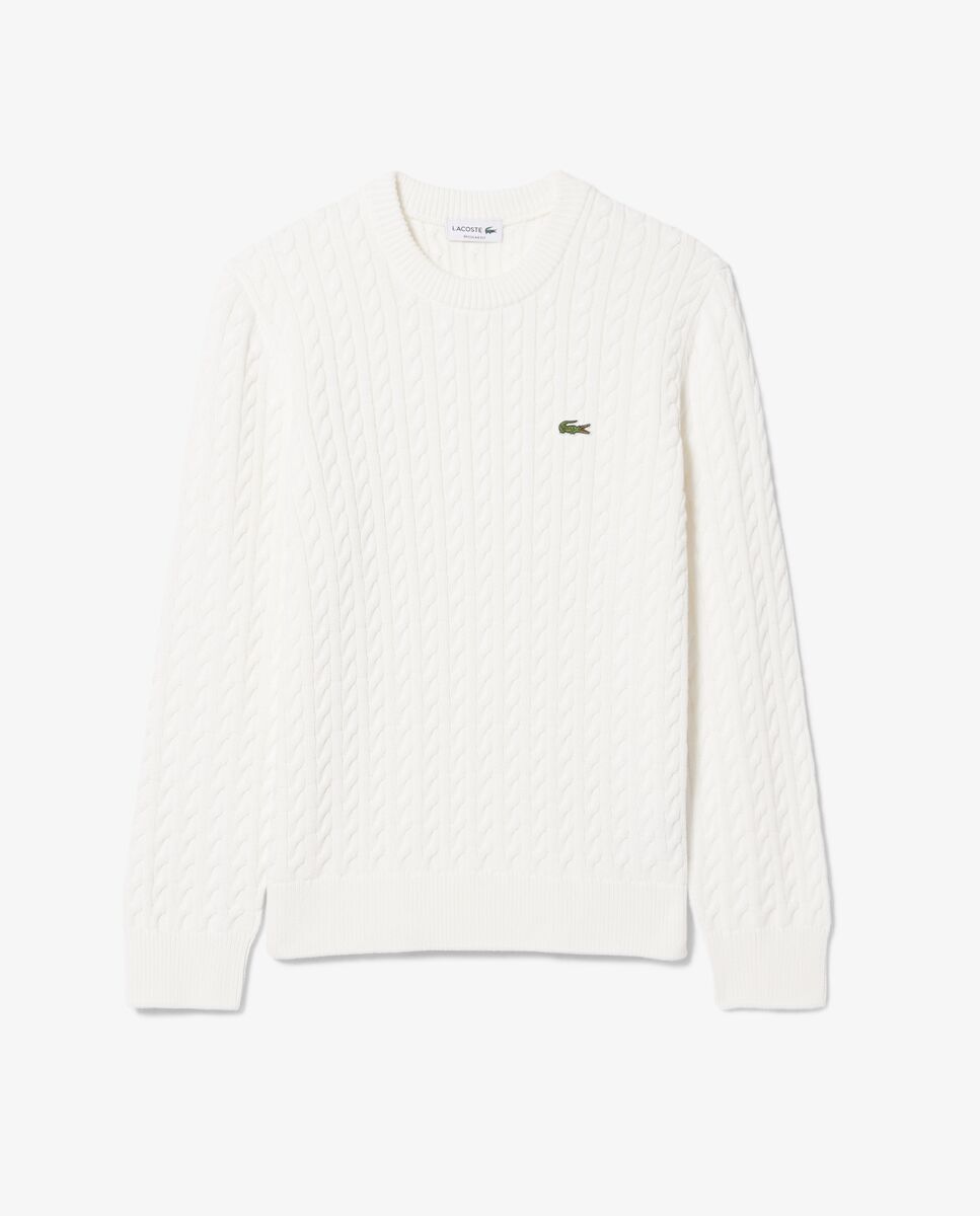 Jersey de hombre de algodón de punto de ochos - Lacoste - Blanco Blanco-6
