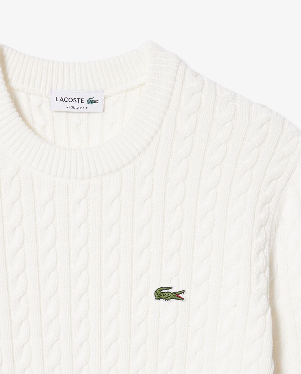 Jersey de hombre de algodón de punto de ochos - Lacoste - Blanco Blanco-5