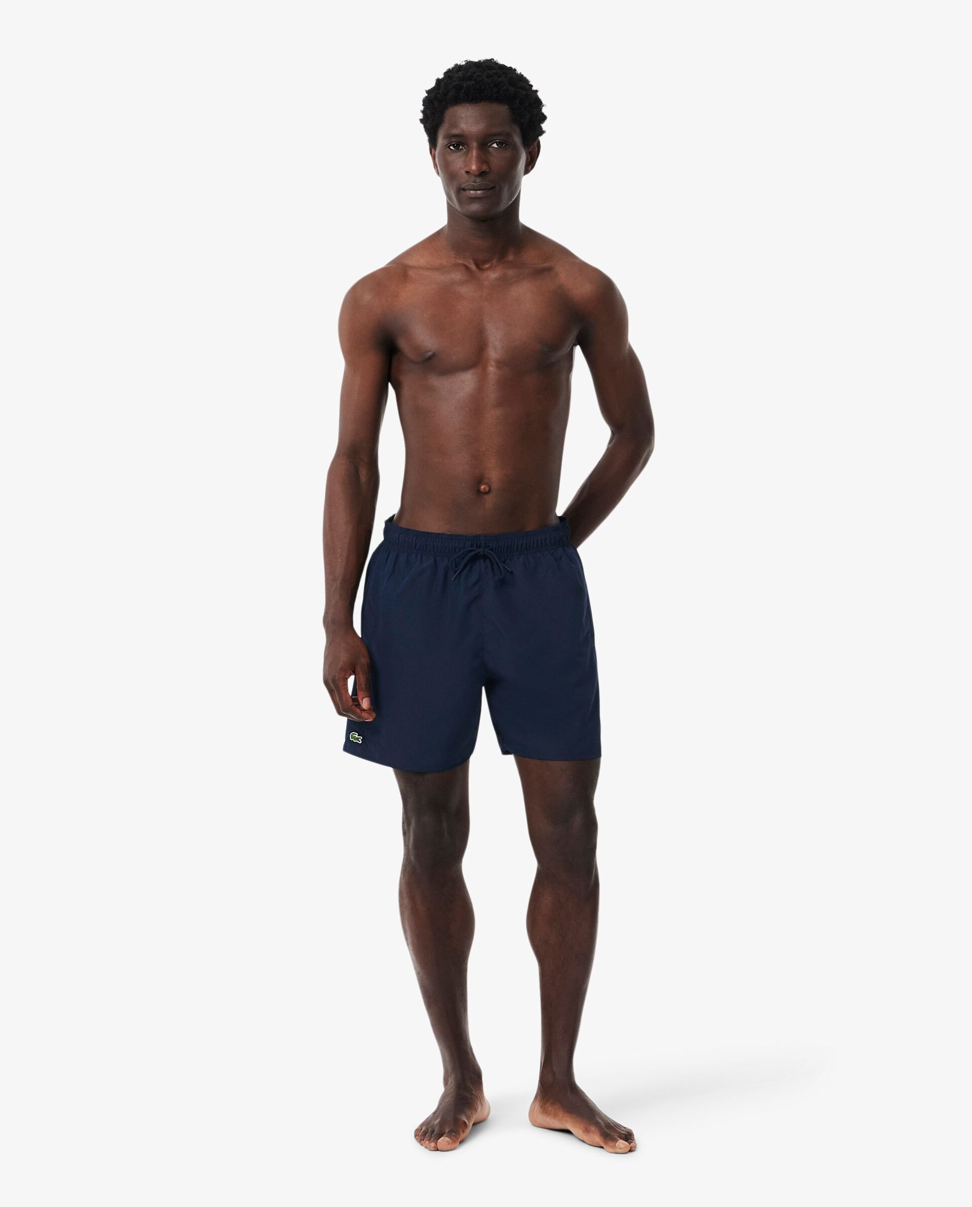 Short de baño Monochrome de largo medio - Lacoste - Azul marino Azul marino-1