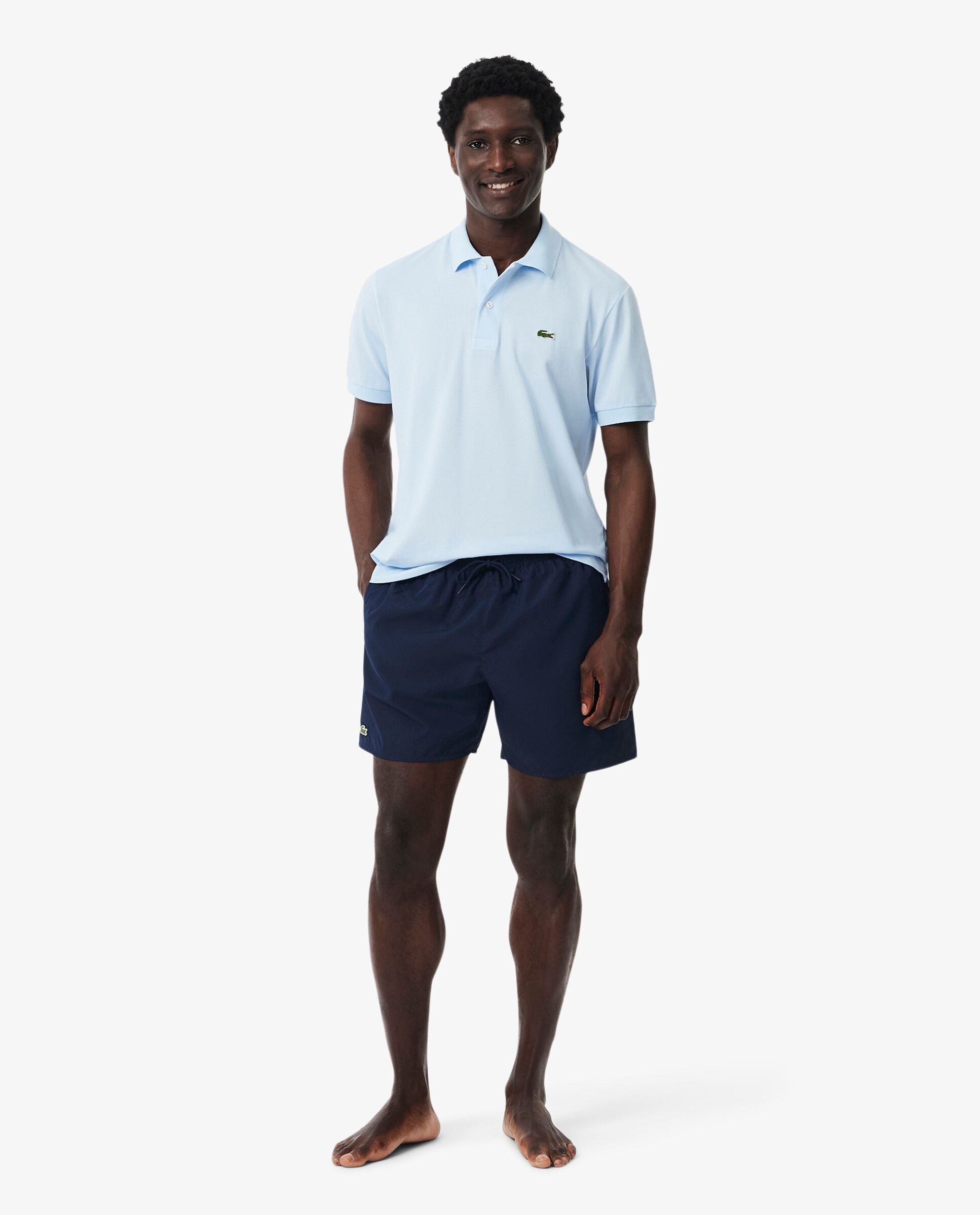 Short de baño Monochrome de largo medio - Lacoste - Azul marino Azul marino-4