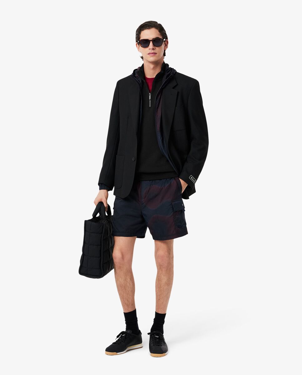 Sudadera sin capucha de hombre de felpa de cuello alto con cremallera en marrón - Lacoste - Negro Negro-4