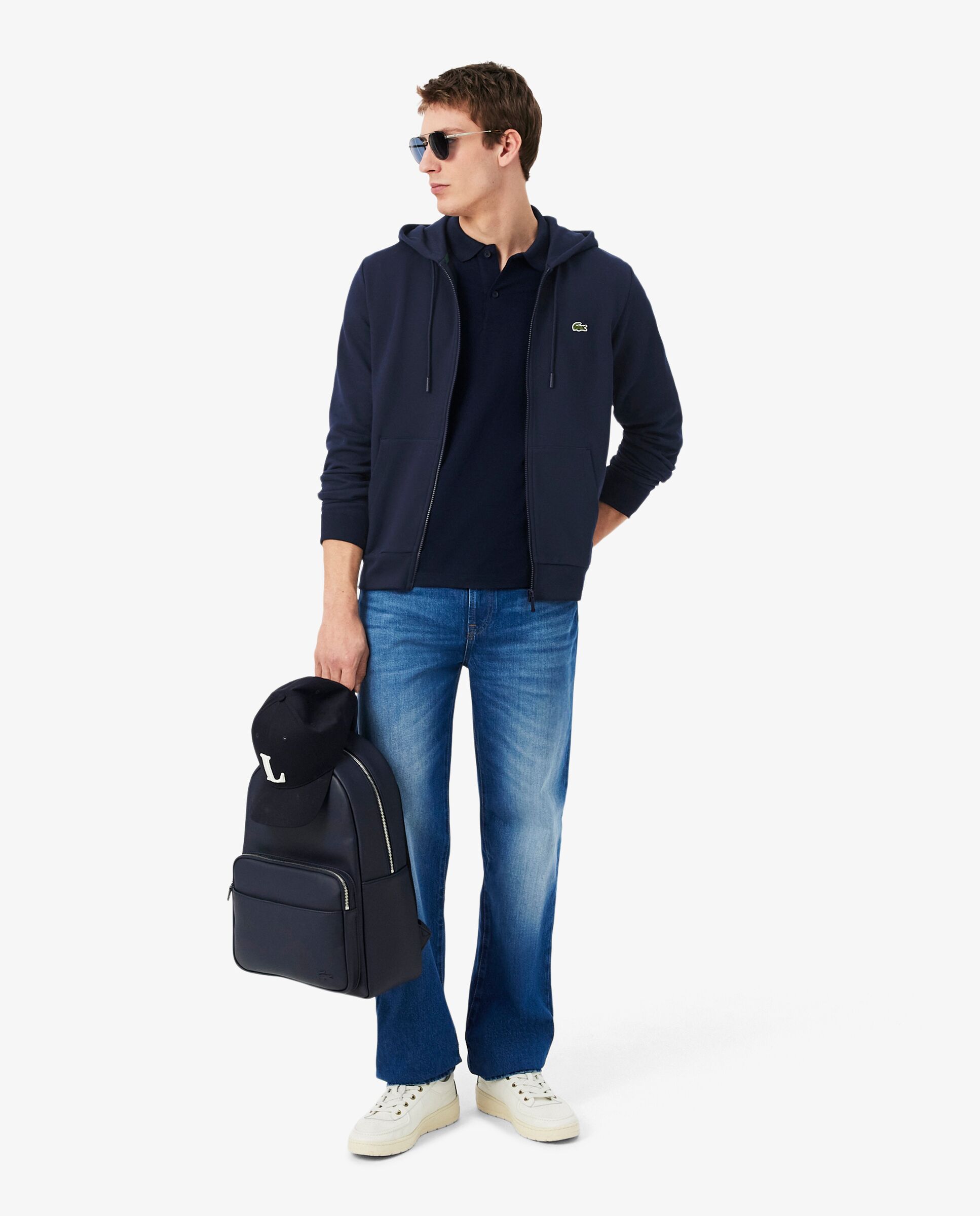 Sudaderas con cremallera de hombre de corte clásico - Lacoste - Azul marino Azul marino-4