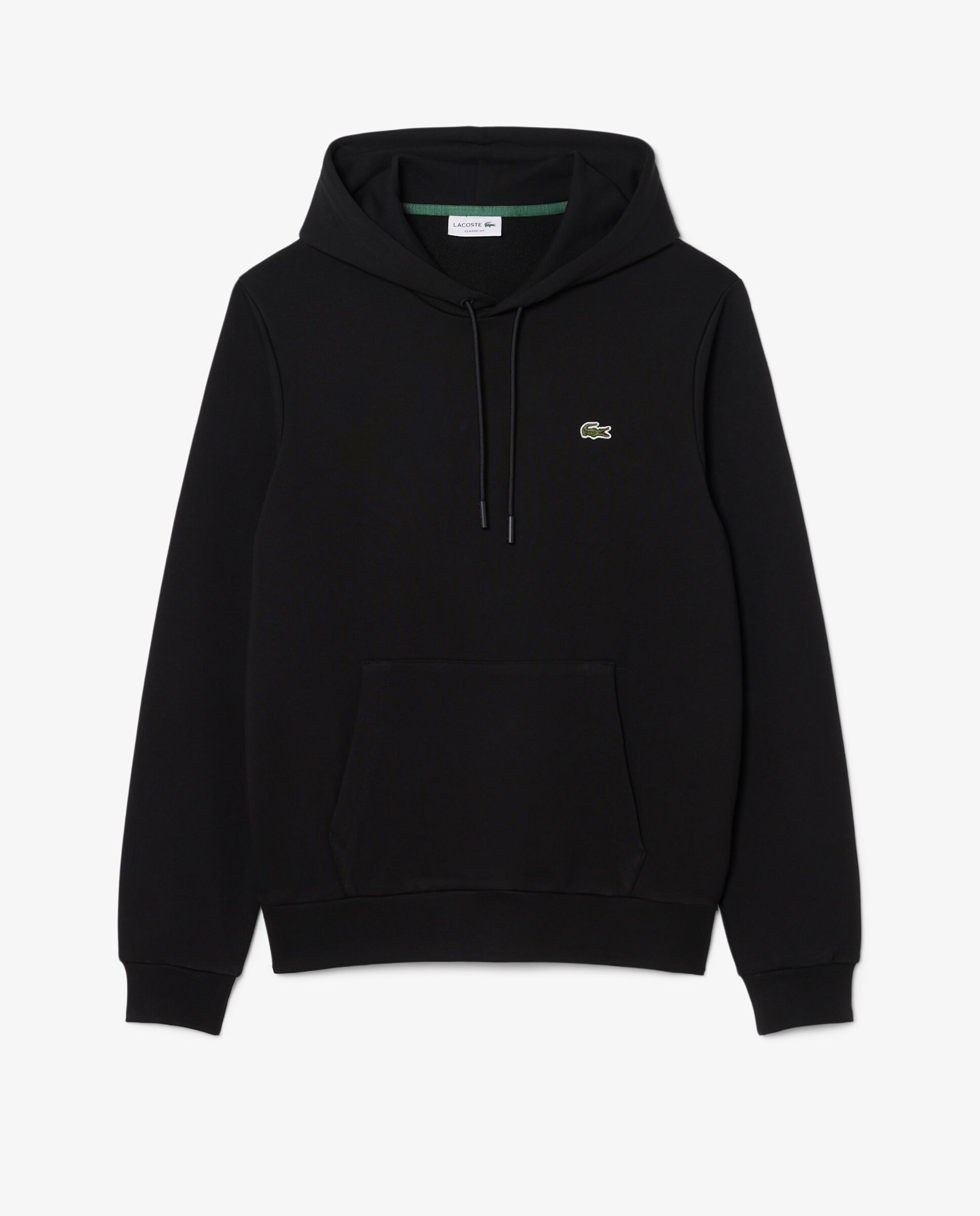 Sudadera de hombre con capucha de felpa de algodón - Lacoste - Negro Negro-6