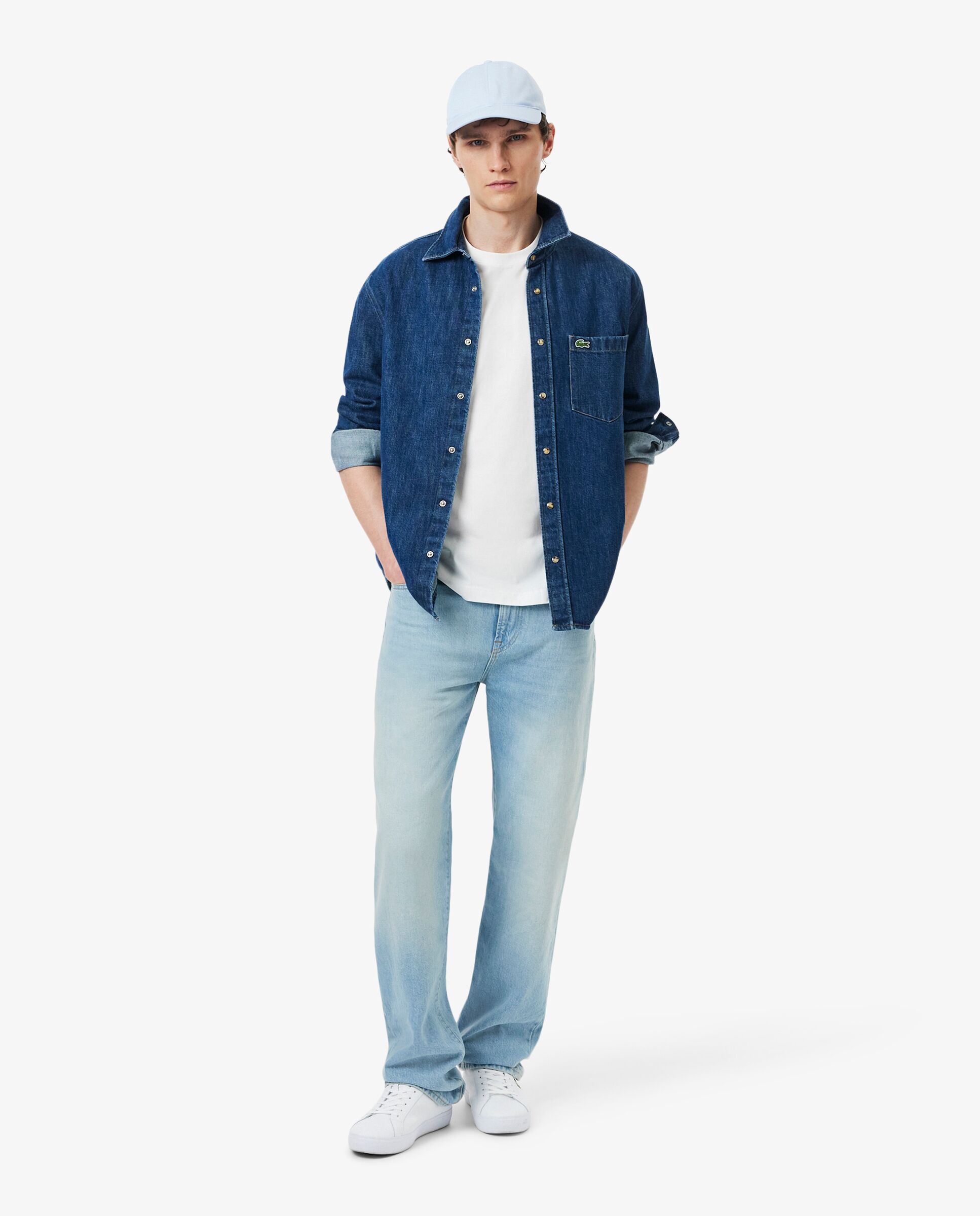 Gorra de sarga de algodón de hombre. - Lacoste - Azul claro Azul claro-2