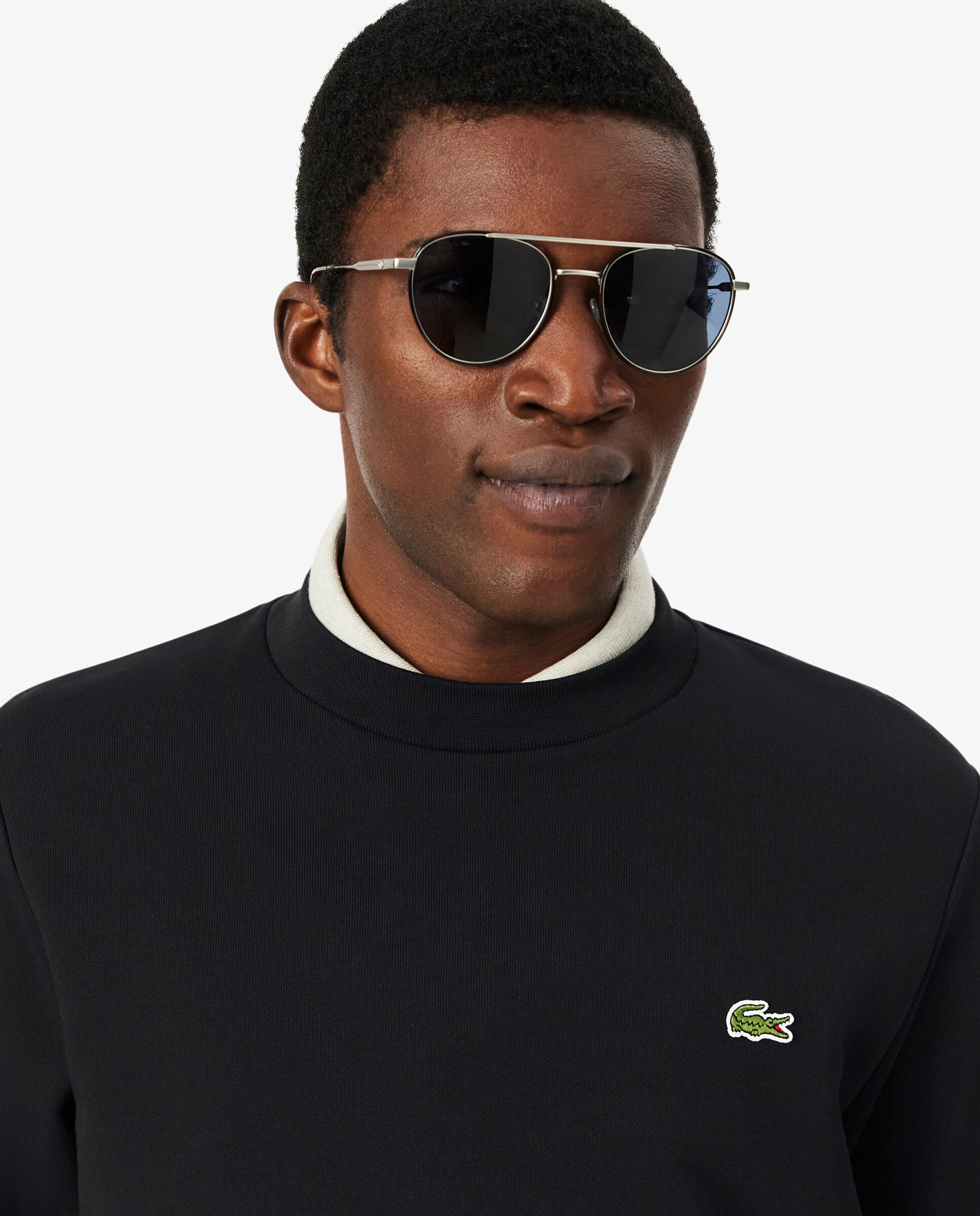 Sudaderas sin capucha de hombre - Lacoste - Negro Negro-3