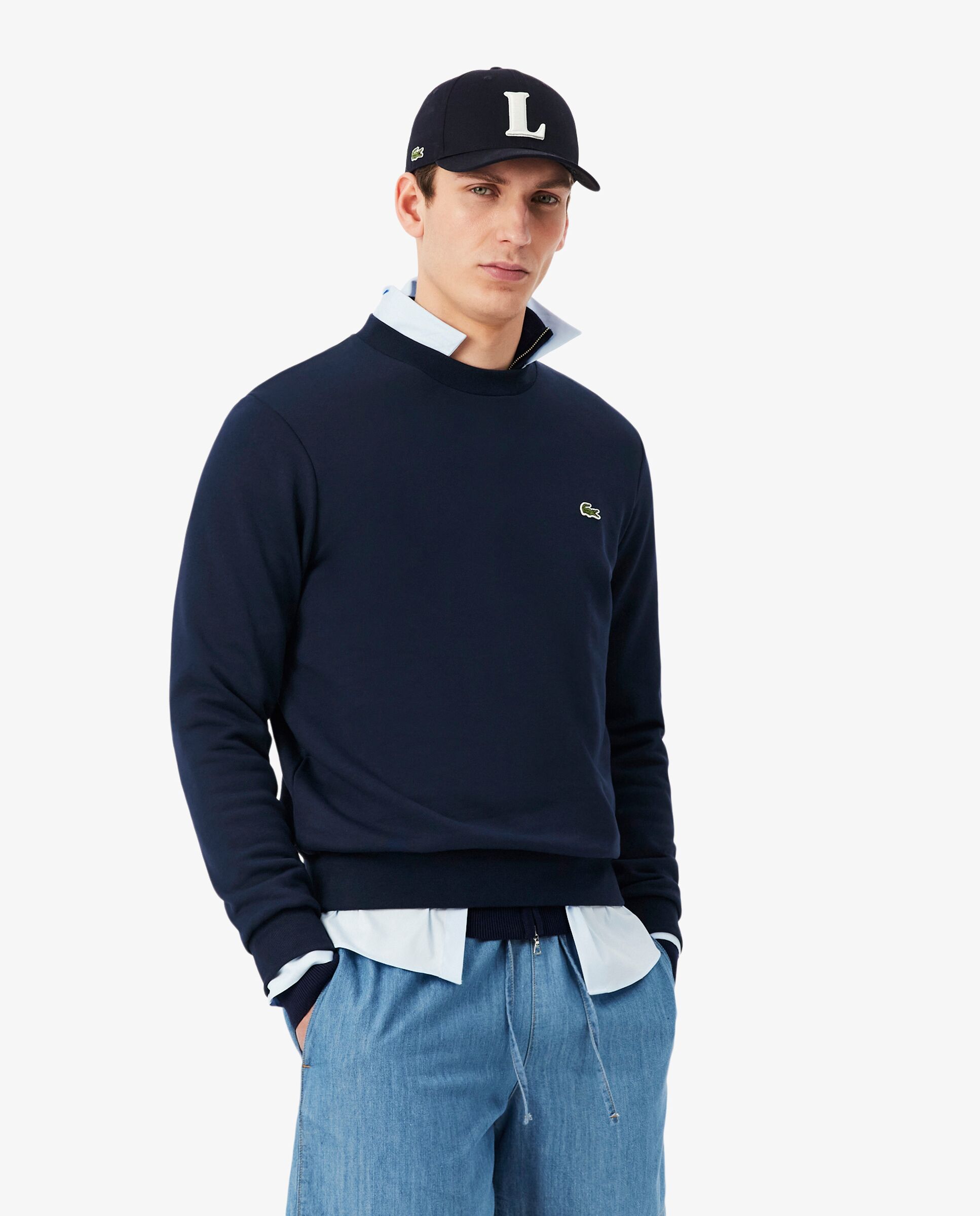 Sudaderas sin capucha de hombre - Lacoste - Azul marino Azul marino-1