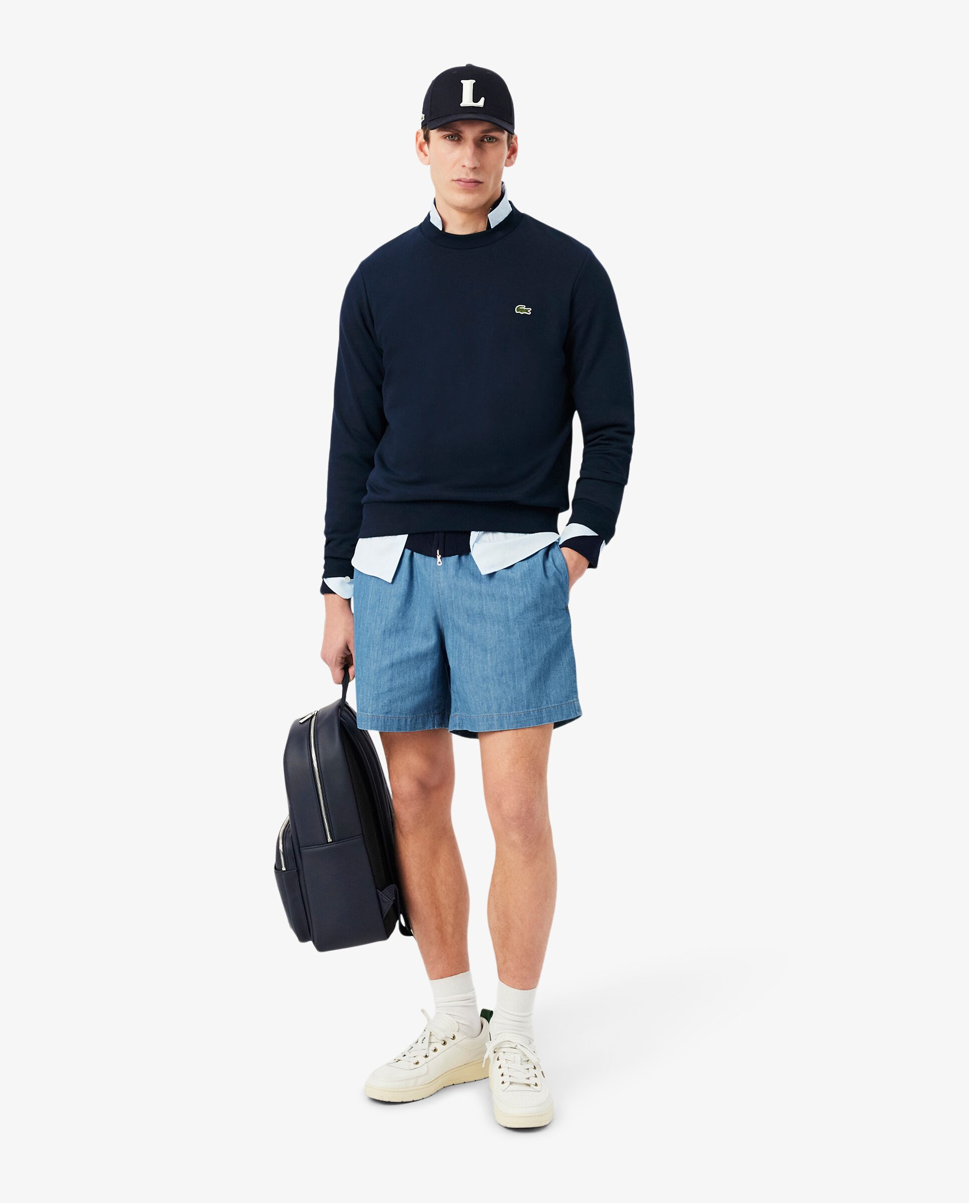 Sudaderas sin capucha de hombre - Lacoste - Azul marino Azul marino-4