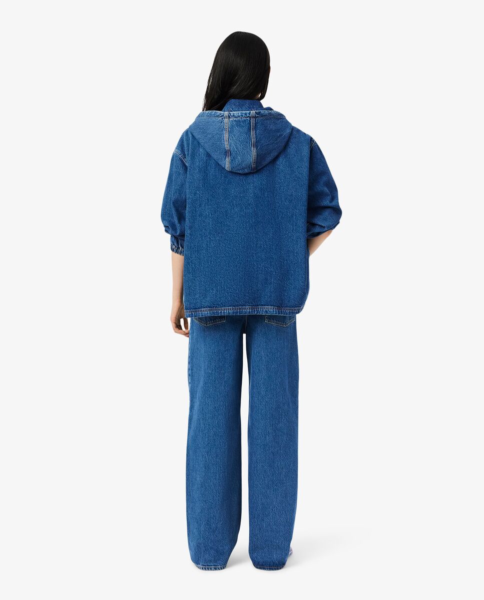 Jogger denim de mujer de corte ancho - Lacoste - Azul claro Azul claro-2