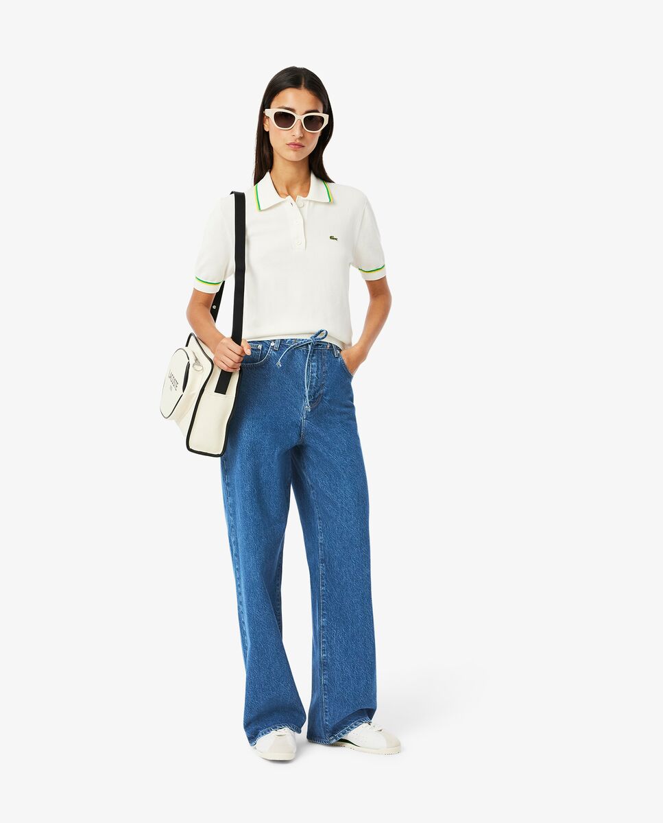 Jogger denim de mujer de corte ancho - Lacoste - Azul claro Azul claro-4