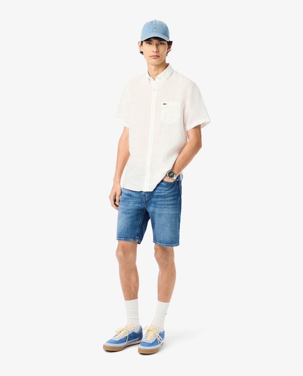 Bermudas de hombre denim de corte recto en - Lacoste - Azul Azul-1