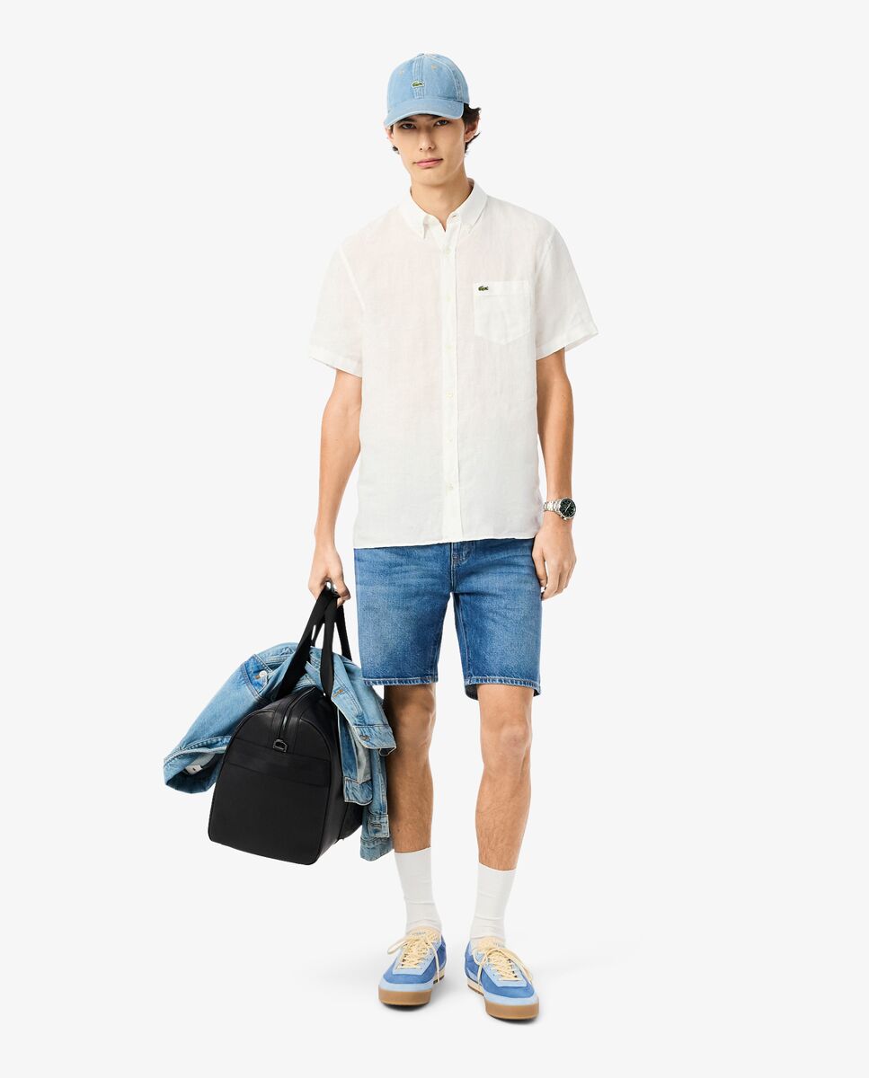 Bermudas de hombre denim de corte recto en - Lacoste - Azul Azul-4