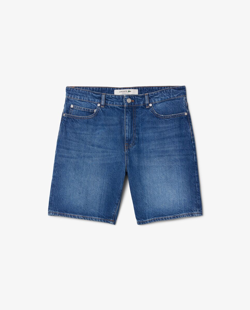 Bermudas de hombre denim de corte recto en - Lacoste - Azul Azul-6