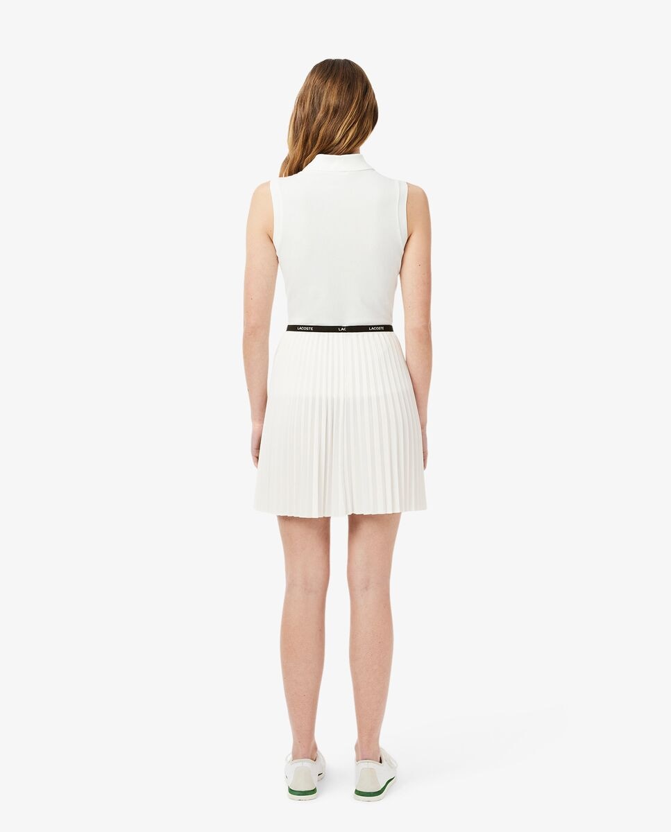 Falda corta plisada en - Lacoste - Blanco Blanco-2