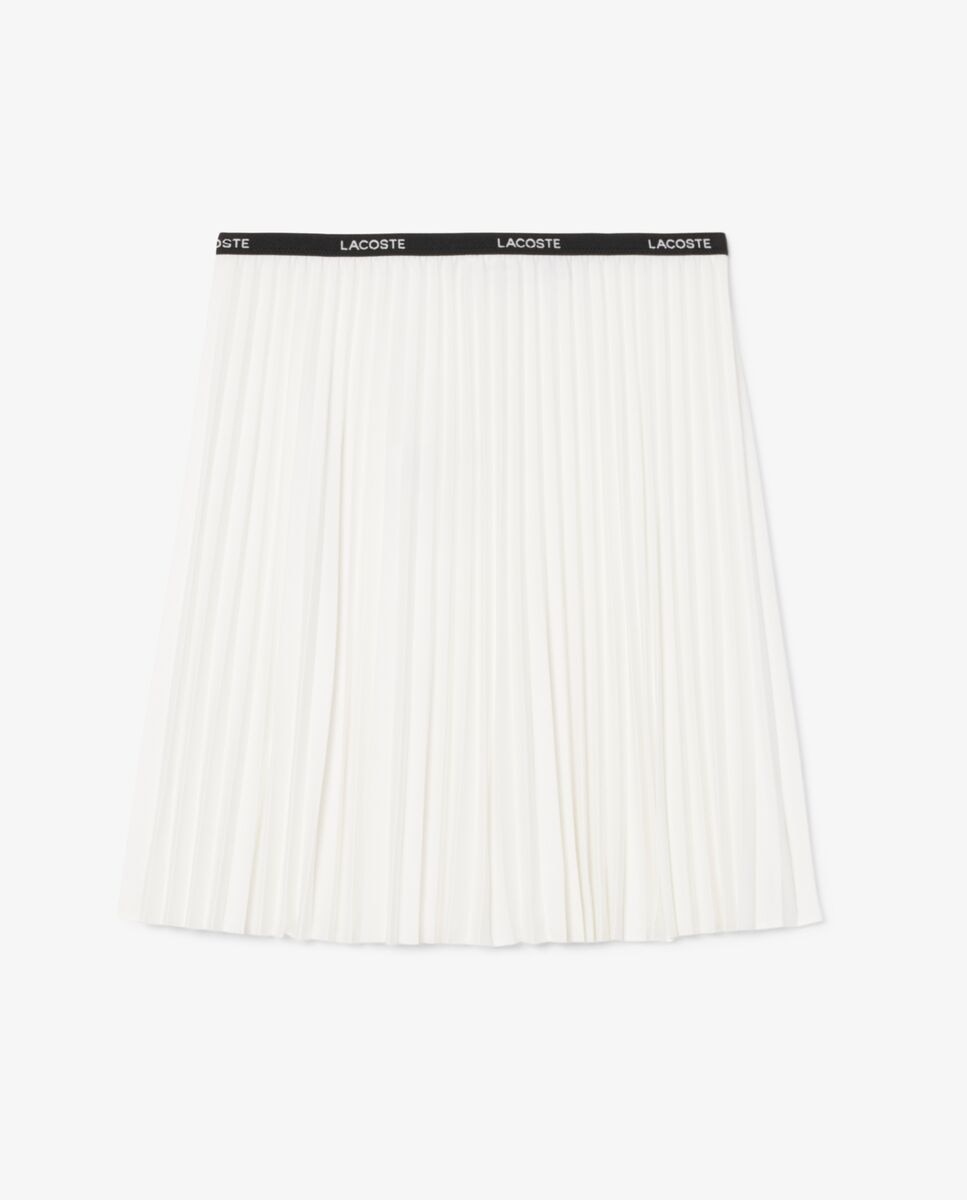 Falda corta plisada en - Lacoste - Blanco Blanco-5