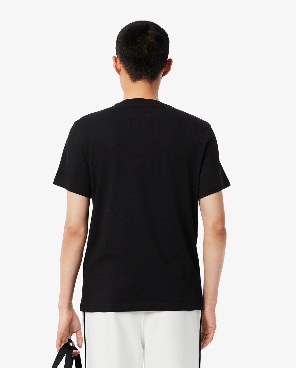 Camiseta de hombre de algodón de manga corta - Lacoste - Negro Negro-2