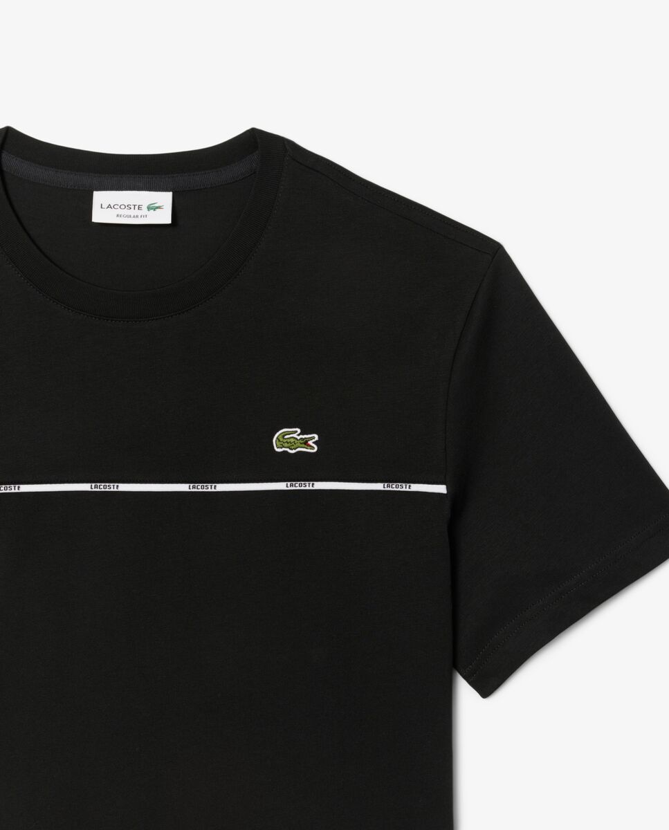 Camiseta de hombre de algodón de manga corta - Lacoste - Negro Negro-5